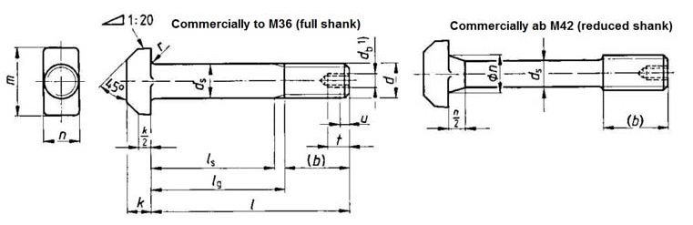 DIN 261 T-head bolts