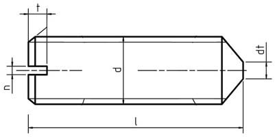 Slotted Set Screws with Cone Point