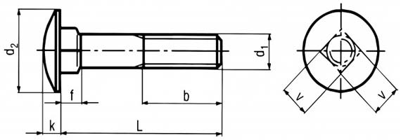 DIN 603 Carriage Bolts