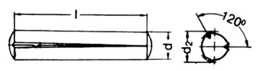 ISO 8744 Grooved Dowel Pins